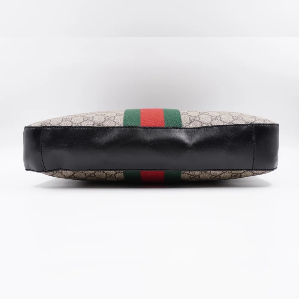 BZ48 💚Gucci GG Supreme Coated canvas web briefcase